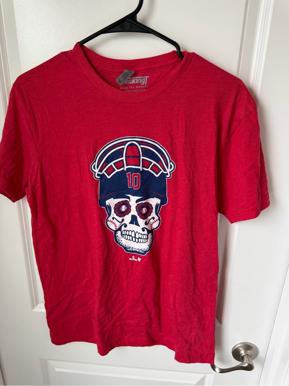 Breaking Point Red Skull Baseball Tee